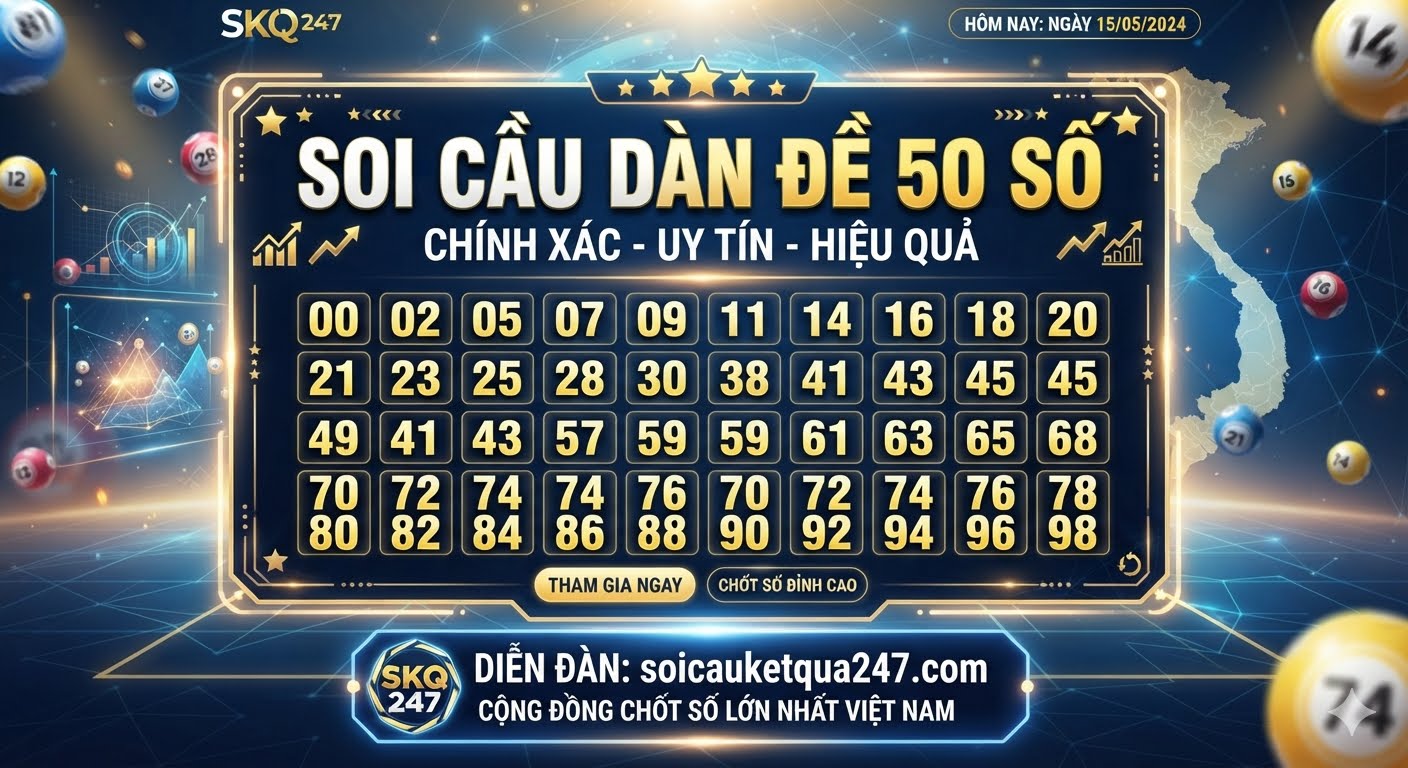 Soi cầu dàn đề 50 số bất bại hôm nay